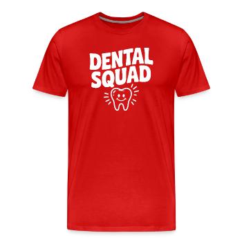 Brigade dentaire - T-shirt bio Premium Homme - rouge - Devant - Damien (186cm)