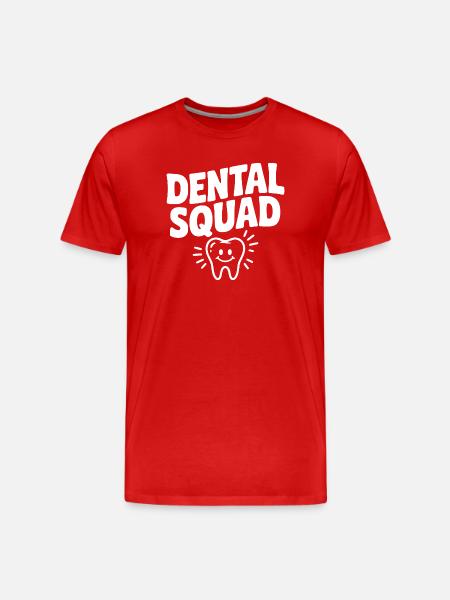 Dental Squad - Men's Premium Organic T-Shirt - red