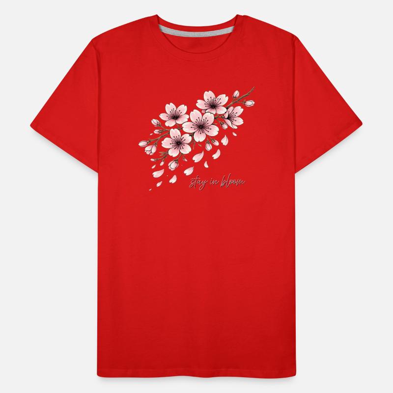 Kirschblüte Kirsche Blüte Fleur de cerisier T-shirt bio Premium Homme