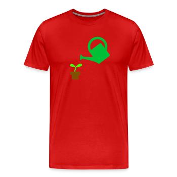 Garden - Men's Premium Organic T-Shirt - red - Front - Damien (186cm)