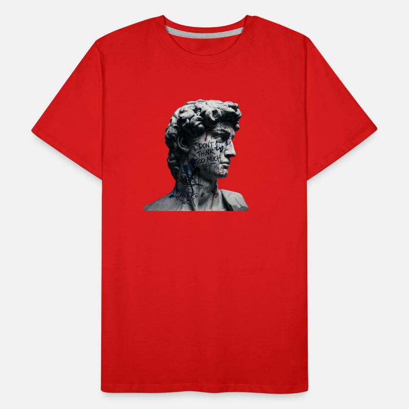 Don't Think Too Much Graffiti-David Men's Premium Organic T-Shirt