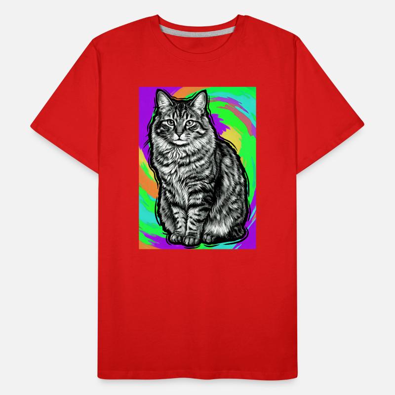 chat T-shirt bio Premium Homme