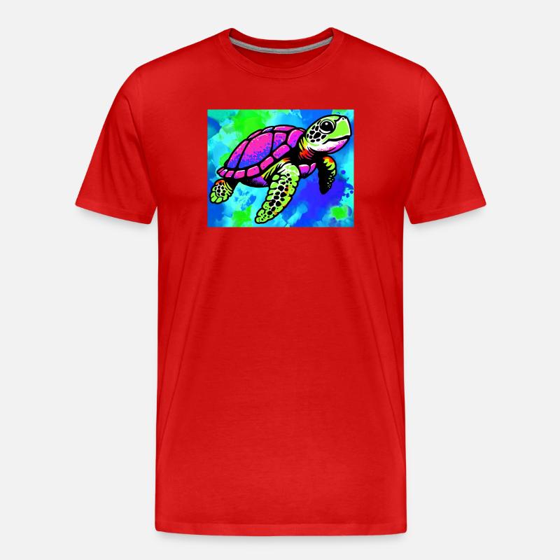 Schildkröte - Männer Premium Bio T-Shirt - Rot