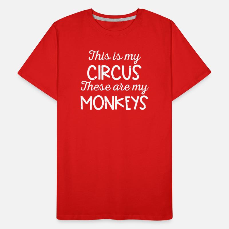Circus Monkeys Typography Men's Premium Organic T-Shirt