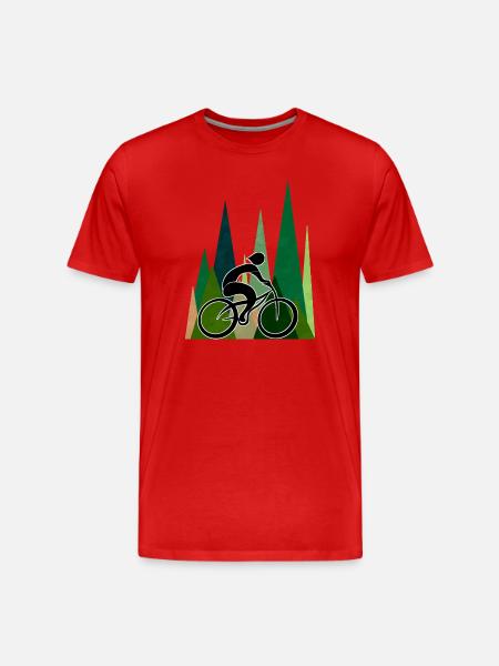 Cyclist - Men's Premium Organic T-Shirt - red