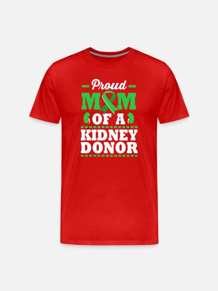 Kidney Donor Transplantation Organ Donation - Men's Premium Organic T-Shirt - red