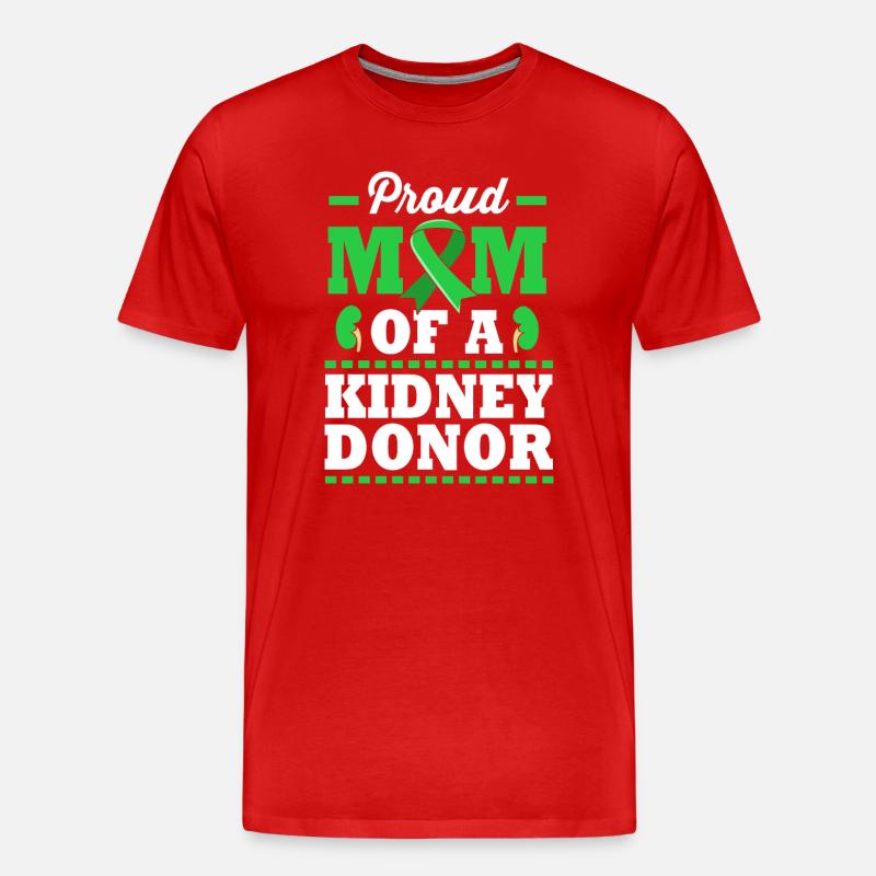 Nierenspender Transplantation Organspende - Männer Premium Bio T-Shirt - Rot