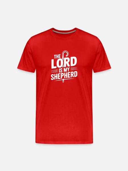The Lord is My Shepherd - Men's Premium Organic T-Shirt - red