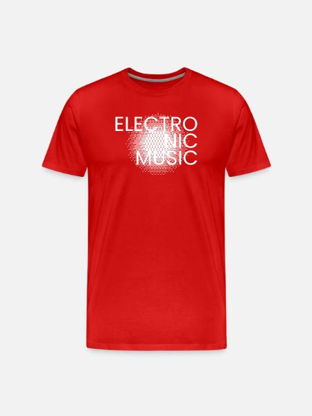 Electronic Music Poster - Men's Premium Organic T-Shirt - red