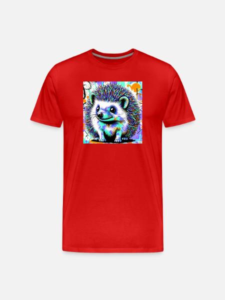 hérisson - T-shirt bio Premium Homme - rouge