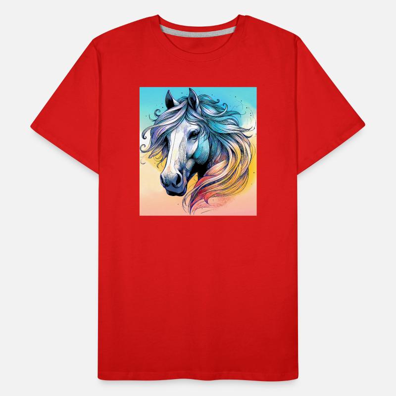 Pferd Männer Premium Bio T-Shirt