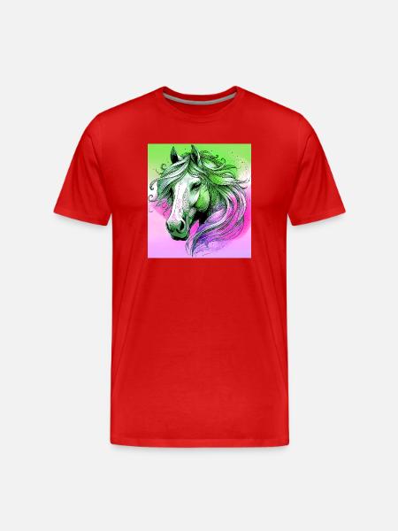 cheval - T-shirt bio Premium Homme - rouge