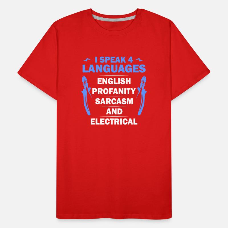 Languages, Sarcasm & Electrical Tee Men's Premium Organic T-Shirt
