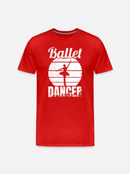 Sjov balletdanser - Herre Premium T-shirt økologisk - rød