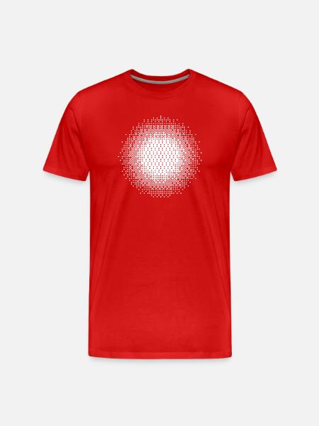 Halftone Circular Mosaic - Men's Premium Organic T-Shirt - red