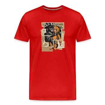 Stamps Baby Monkey Punch - Männer Premium Bio T-Shirt - Rot - Vorne - Damien (186cm)