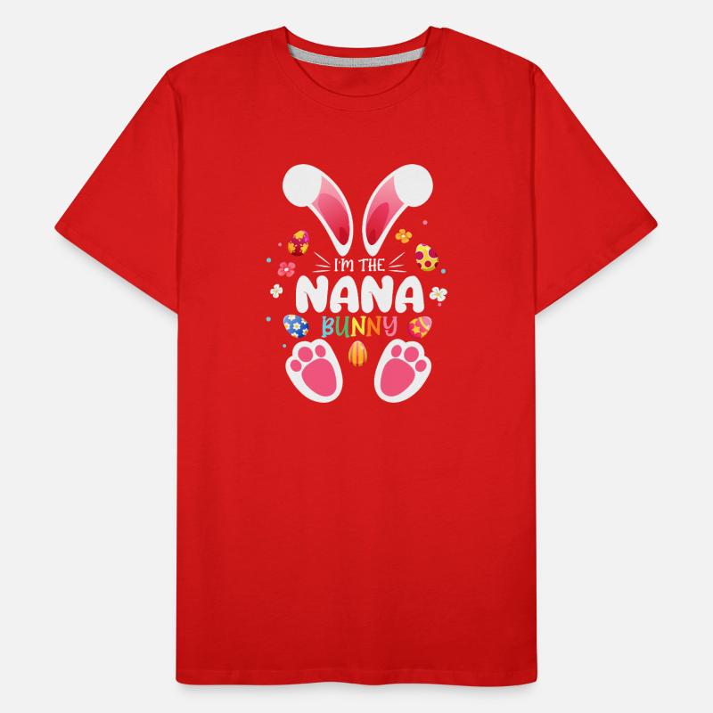 Nana Bunny Easter Charm Men's Premium Organic T-Shirt