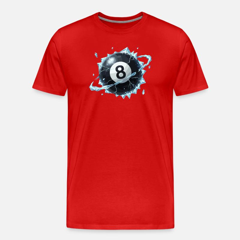 Eisiger 8-Ball Bruch - Männer Premium Bio T-Shirt - Rot