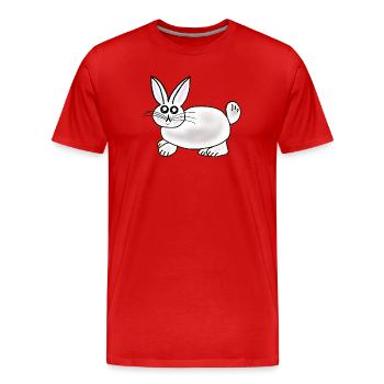 Lapin de Pâques Lapin Lapin Lapin Enfants - T-shirt bio Premium Homme - rouge - Devant - Damien (186cm)