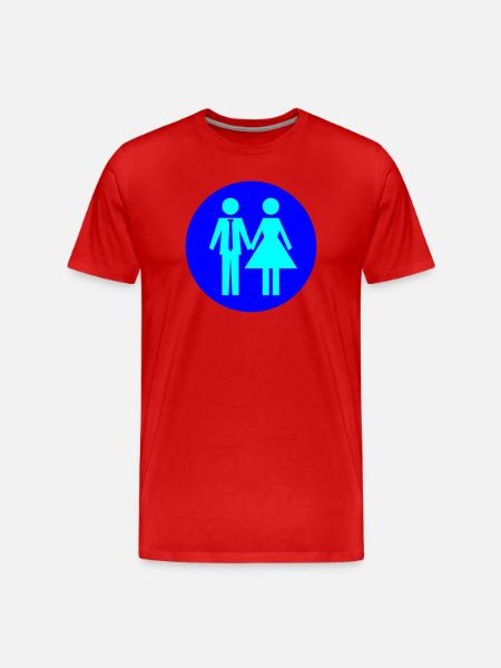 Paar Ehe Couple - Männer Premium Bio T-Shirt - Rot