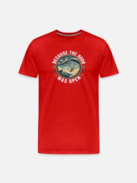 Faldskærmsudspring: Eventyr Paragliding - Herre Premium T-shirt økologisk - rød