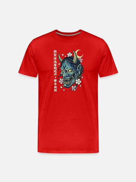 Hannya – Yōkai-Dämon - Männer Premium Bio T-Shirt - Rot