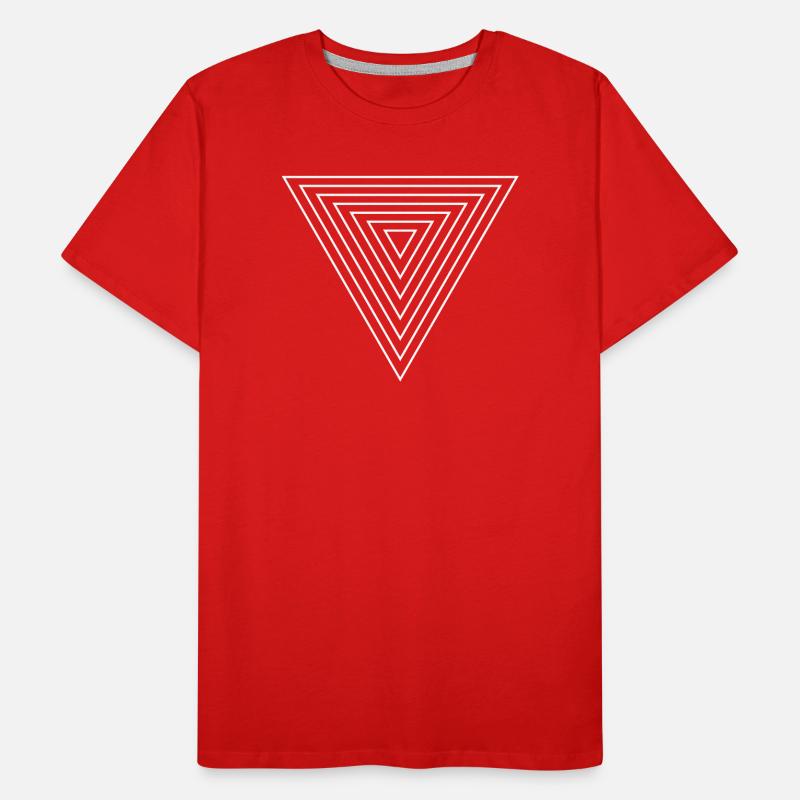 Concentric Triangle Line Art Men's Premium Organic T-Shirt