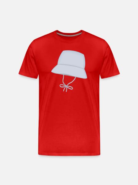 Pastel Bucket Hat with Chin Strap - Men's Premium Organic T-Shirt - red