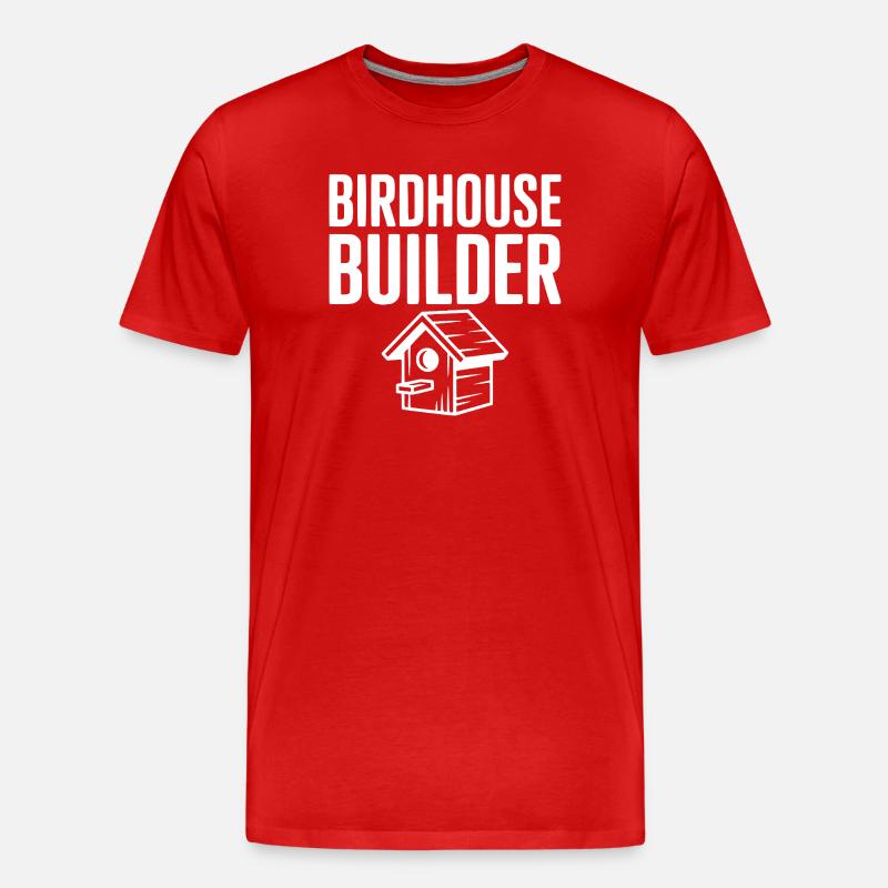 Constructeur de maisons à oiseaux - T-shirt bio Premium Homme - rouge
