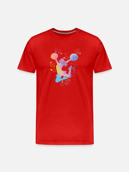 Cheerleader Cheer Mom Cheerleading - Men's Premium Organic T-Shirt - red