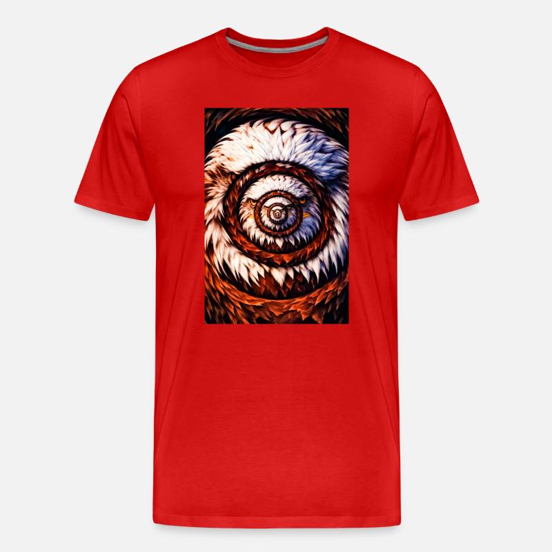 Spring Spiral with Spring Patterns - Men's Premium Organic T-Shirt - red