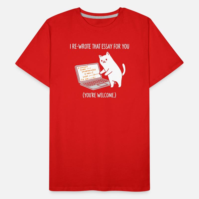 Code cat explique les tâches T-shirt bio Premium Homme