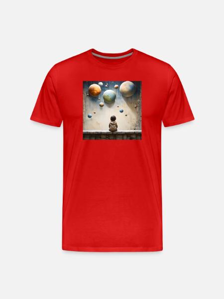 Planetengärten der Kindheit - Männer Premium Bio T-Shirt - Rot