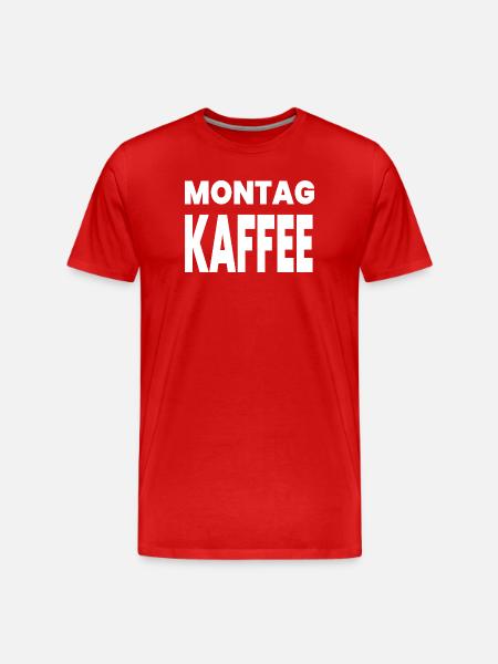 Kaffee - Männer Premium Bio T-Shirt - Rot