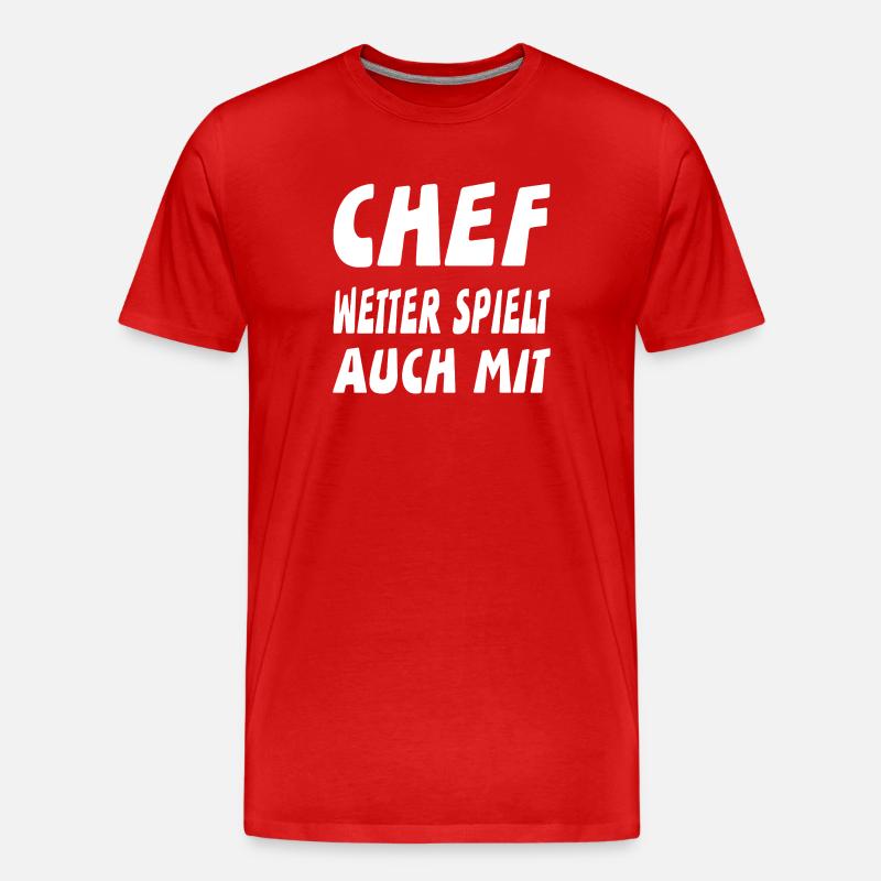 Chef - Männer Premium Bio T-Shirt - Rot