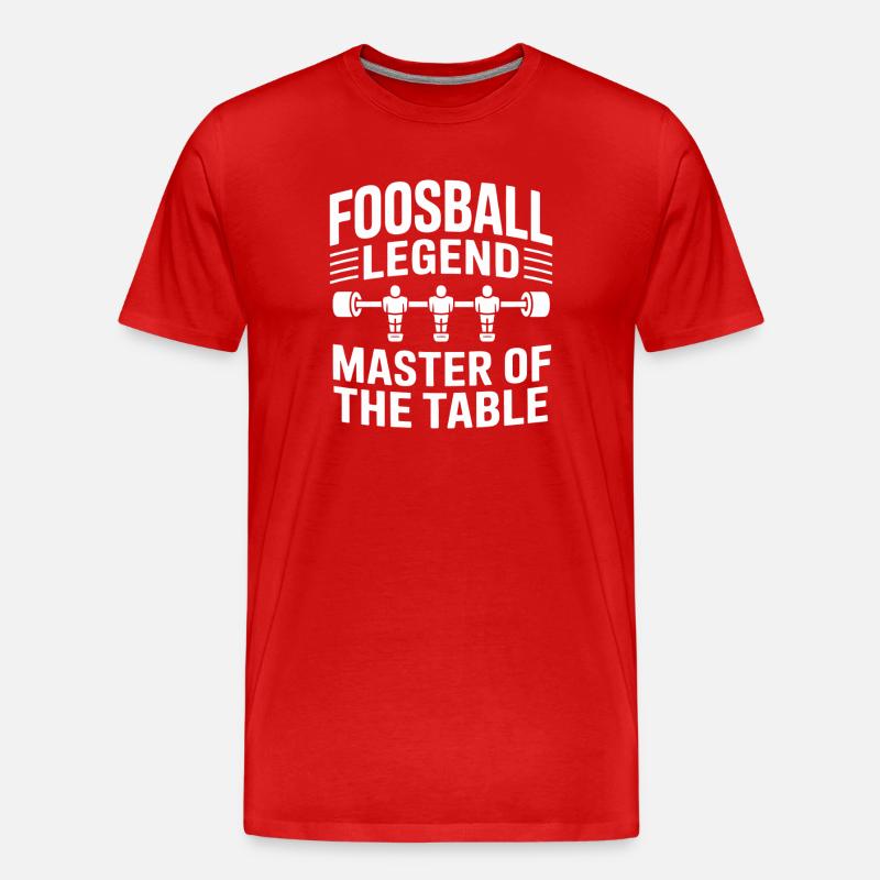 Tischfußball Evolution Lustiges Kickern Foosball - Männer Premium Bio T-Shirt - Rot