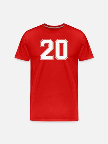 20- - T-shirt bio Premium Homme - rouge