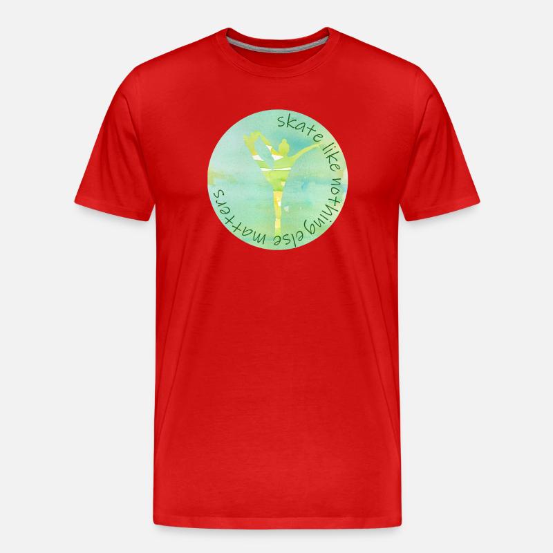 skate like nothing else matters - Men's Premium Organic T-Shirt - red