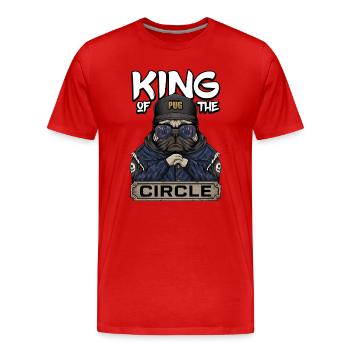 Roi du Cercle Carlin Refroidisseur - T-shirt bio Premium Homme - rouge - Devant - Damien (186cm)
