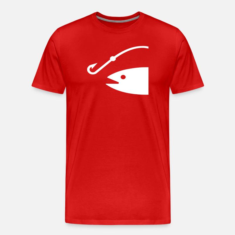 Angeln - Männer Premium Bio T-Shirt - Rot