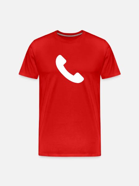 téléphone - T-shirt bio Premium Homme - rouge