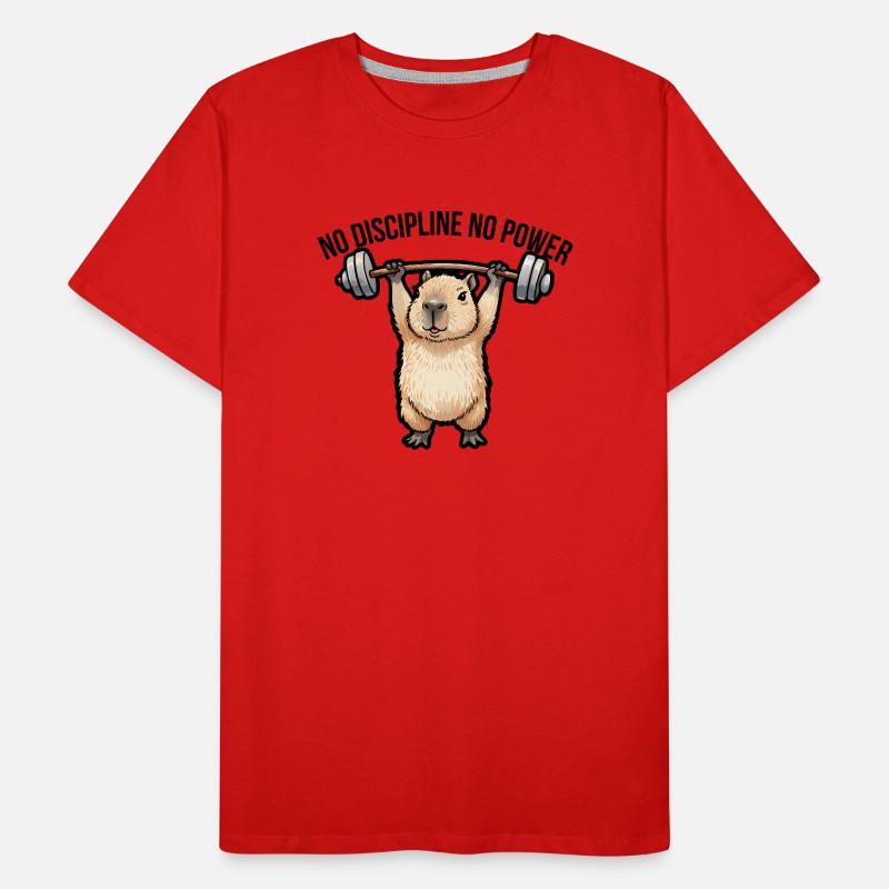 Capybara Gym Lustiges Workout Tierdesign Männer Premium Bio T-Shirt