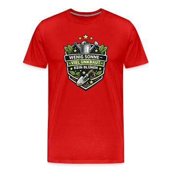 Wenig Sonne Viel Unkraut Kein Blühen - Männer Premium Bio T-Shirt - Rot - Vorne - Damien (186cm)