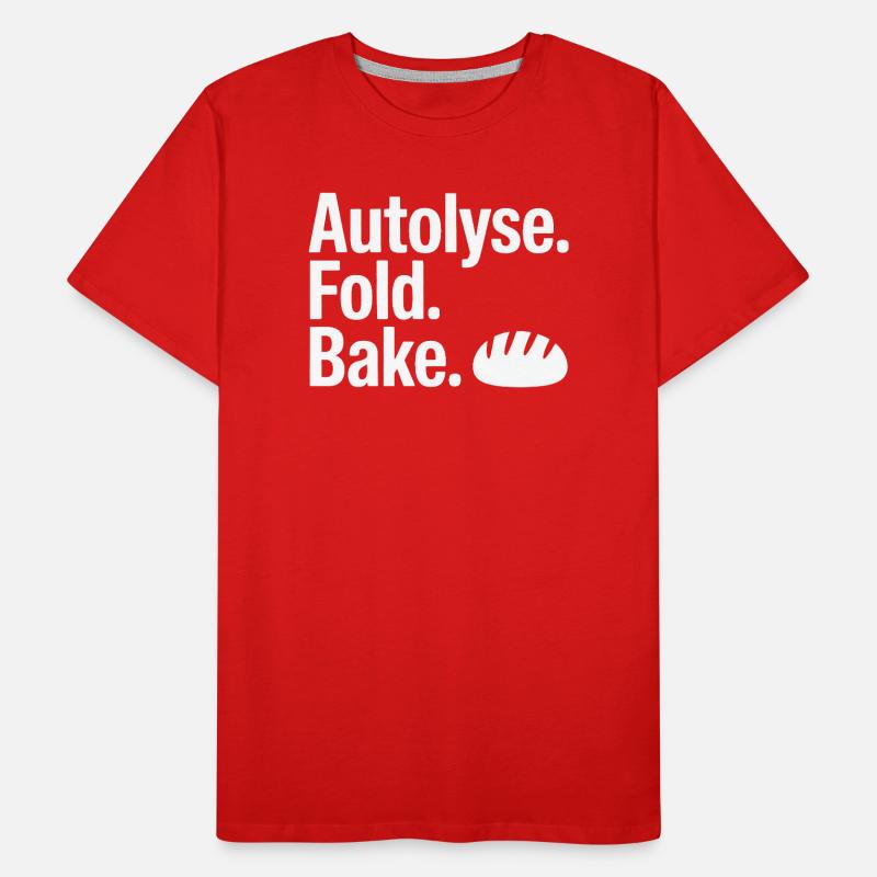 Autolyse Fold Backe Bread Kunst Männer Premium Bio T-Shirt