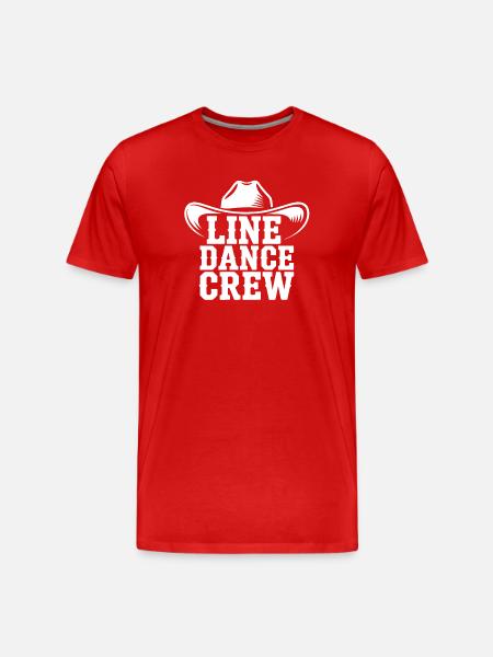 Line Dance Crew Cowboy Logo - Men's Premium Organic T-Shirt - red