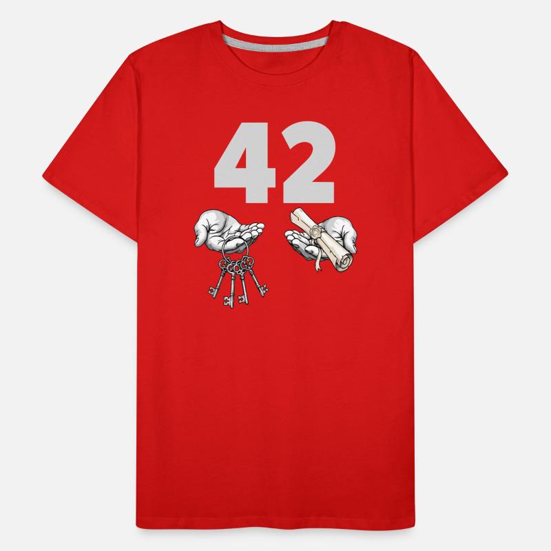 Quarante-deux clés et rouleau T-shirt bio Premium Homme