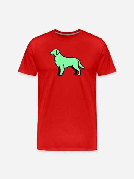 Labrador Retriever Silhouette - Männer Premium Bio T-Shirt - Rot