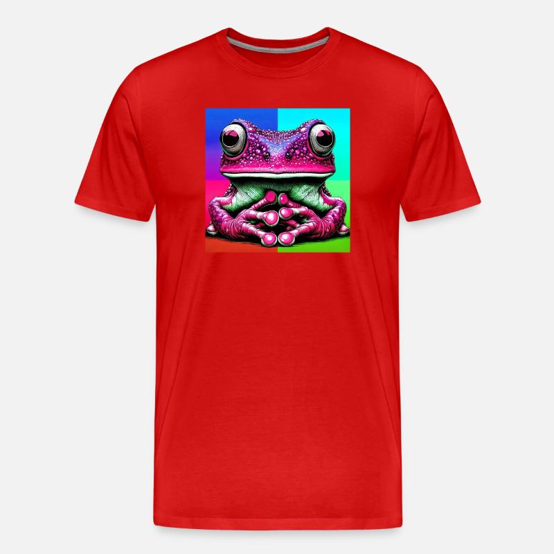 Frosch - Männer Premium Bio T-Shirt - Rot