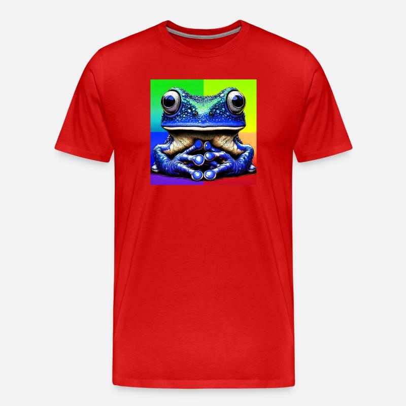 Frosch - Männer Premium Bio T-Shirt - Rot
