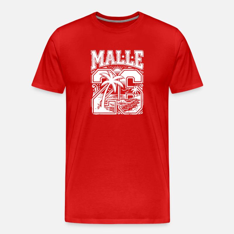 Plage de Malle 2026 Jersey - T-shirt bio Premium Homme - rouge